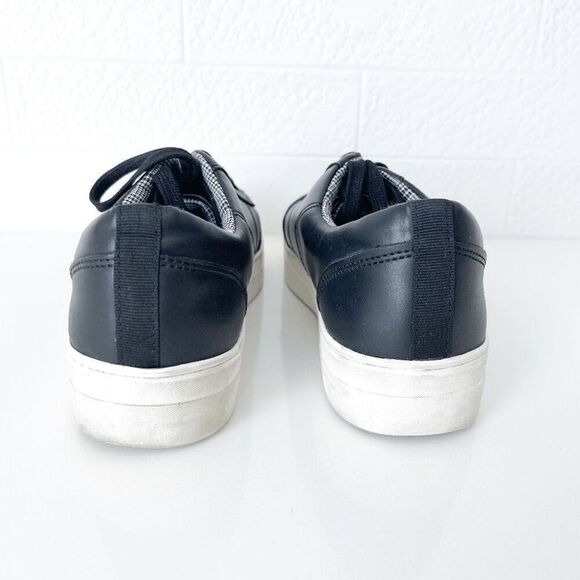 Aldo Womens Lace Up Plaid Casual Sneaker Shoes Black 37.5 - Picture 6 of 8